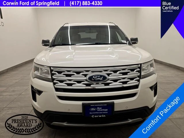 Used 2019 White Platinum Clearcoat Metallic Ford XLT image 9