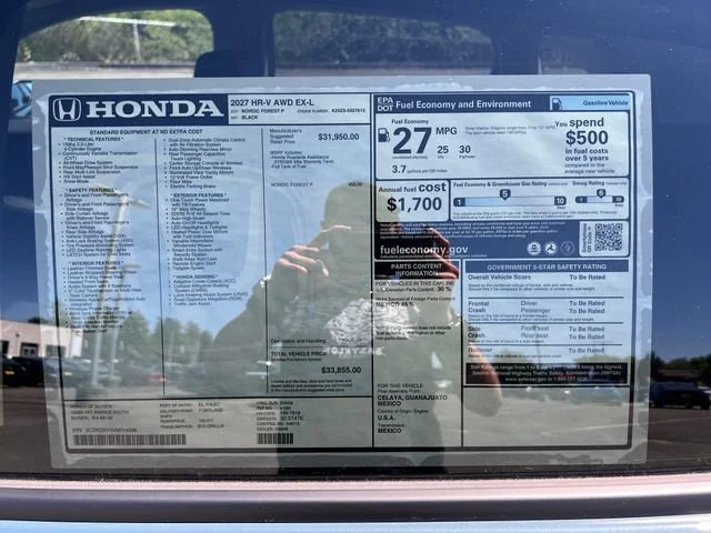 New 2027 Nordic Forest Pearl Honda EX-L image 30