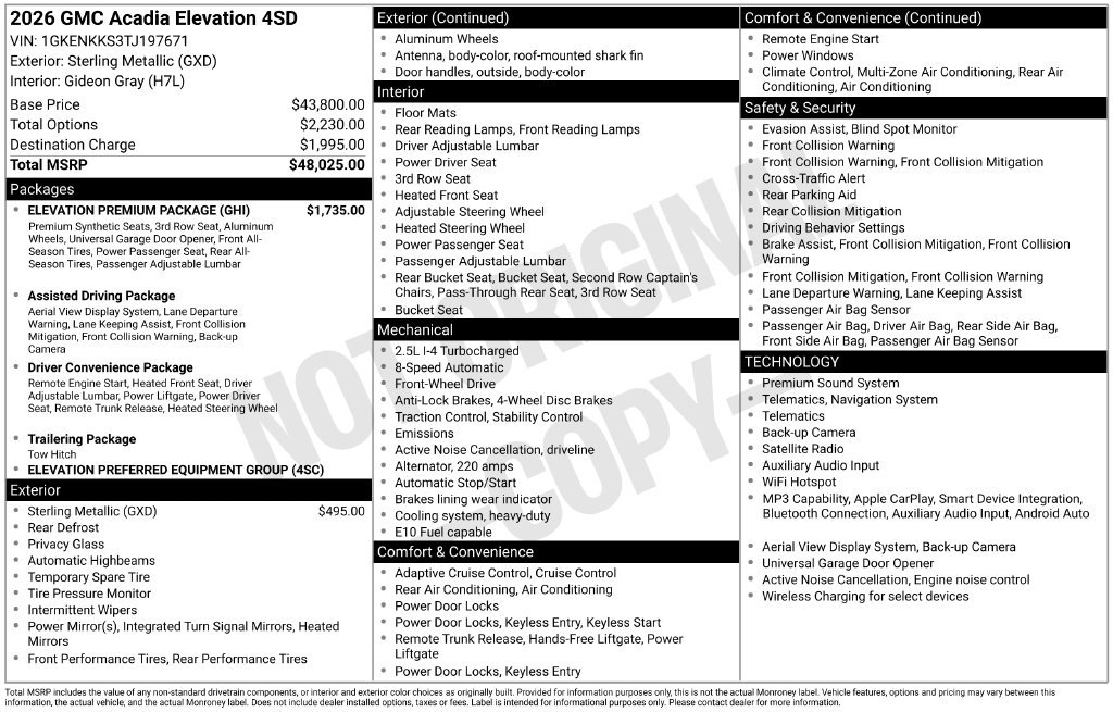 Certified Used 2026 Silver GMC Elevation image 23