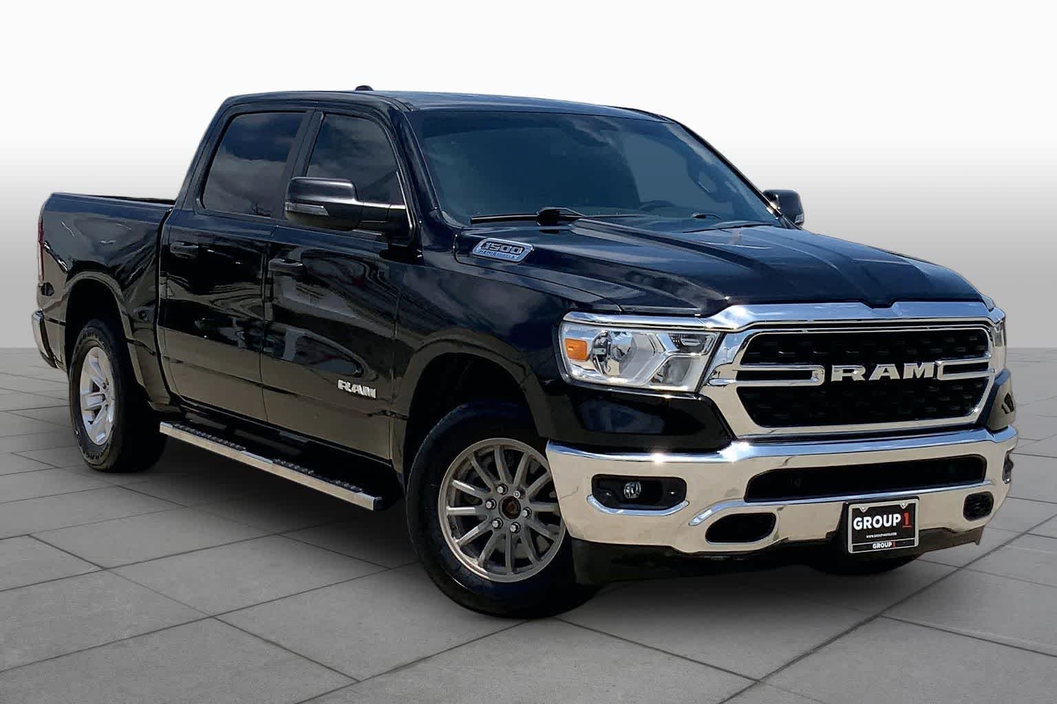 Used 2023 Diamond Black Crystal Pearlcoat Ram Lone Star image 3