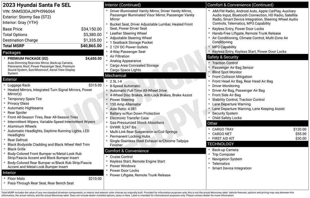 Used 2023 Stormy Sea Hyundai SEL image 5