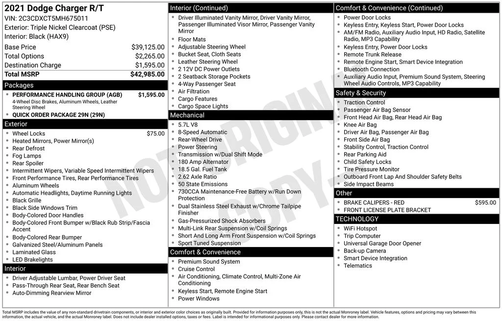 Used 2021 Triple Nickel Clearcoat Dodge R/T image 37