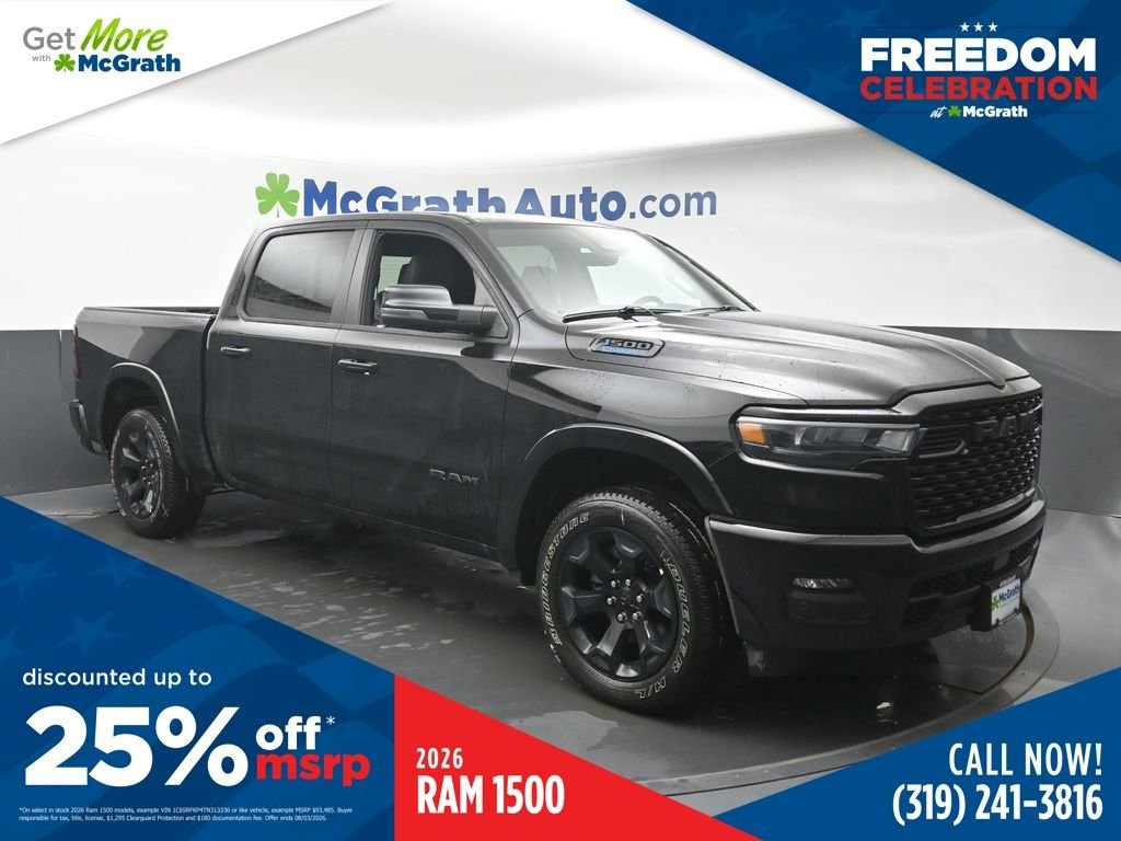 New 2026 Diamond Black Crystal Pearl-Coat Exterior Paint RAM Big Horn/Lone Star image 1