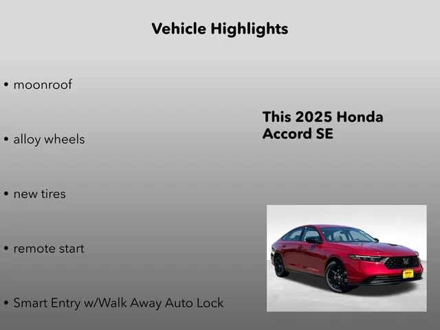 2025 Honda Accord SE - Photo 15
