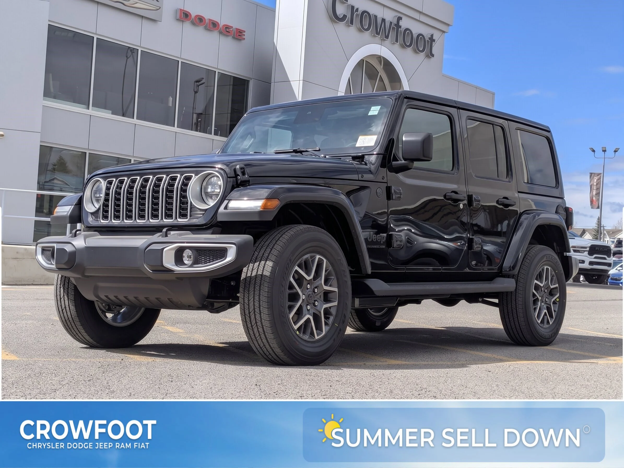 New 2026 Black Jeep Sahara - - Body-Color Top - Side Steps - 2.0L Turbo - Remote Start & tons more! image 1