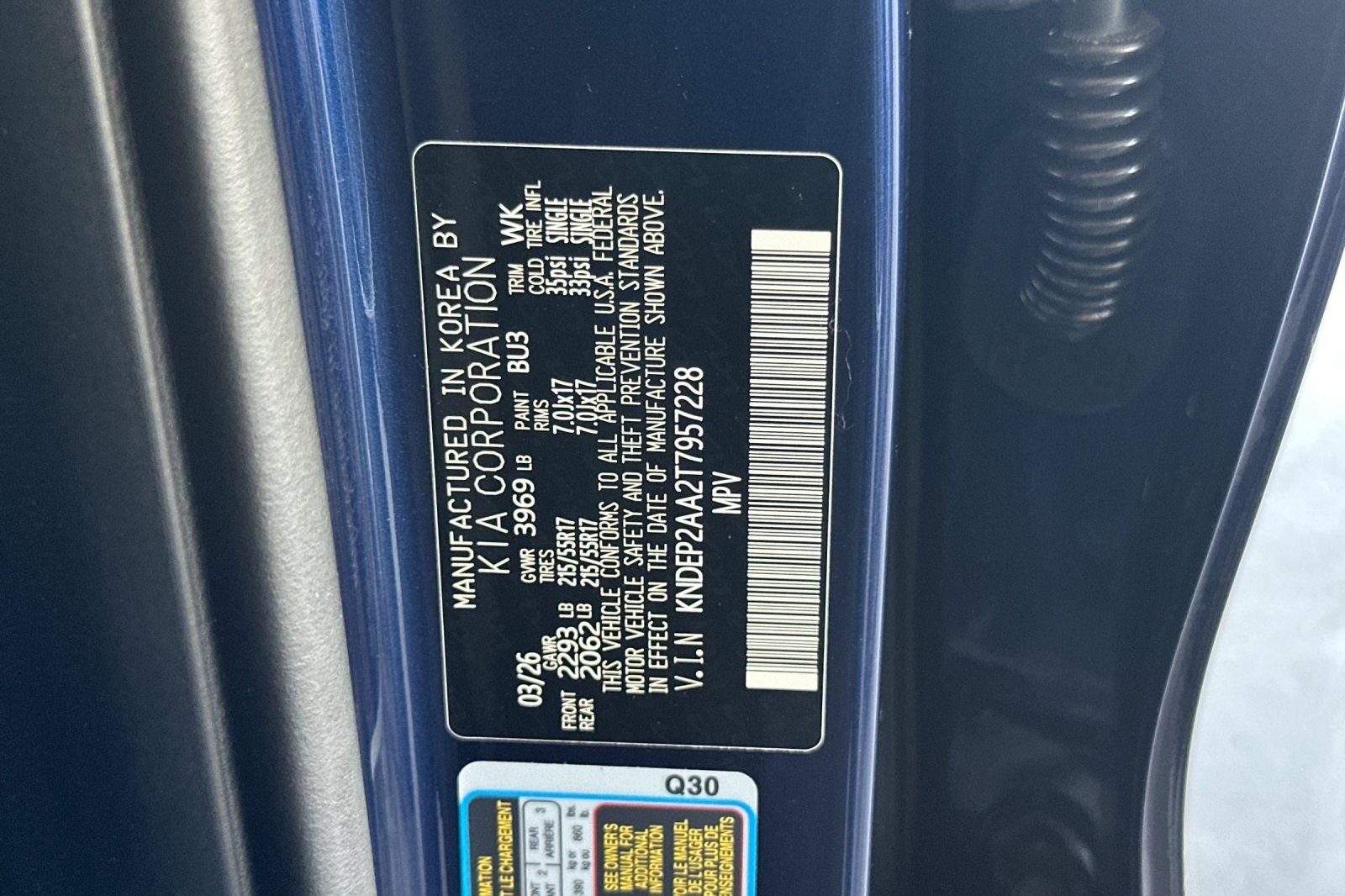 New 2026 Blue Kia LX image 26