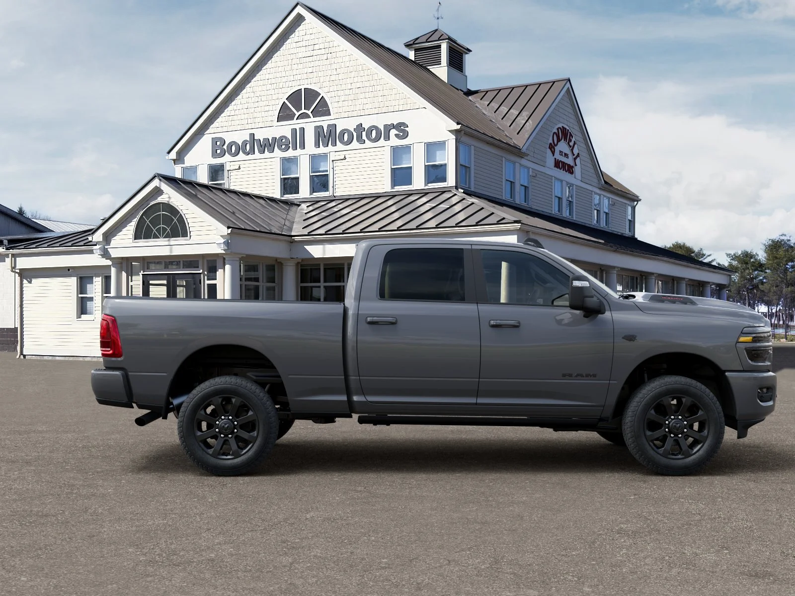 New 2027 Ceramic Gray Clear-Coat Exterior Paint RAM Laramie 4x4 Crew Cab 6