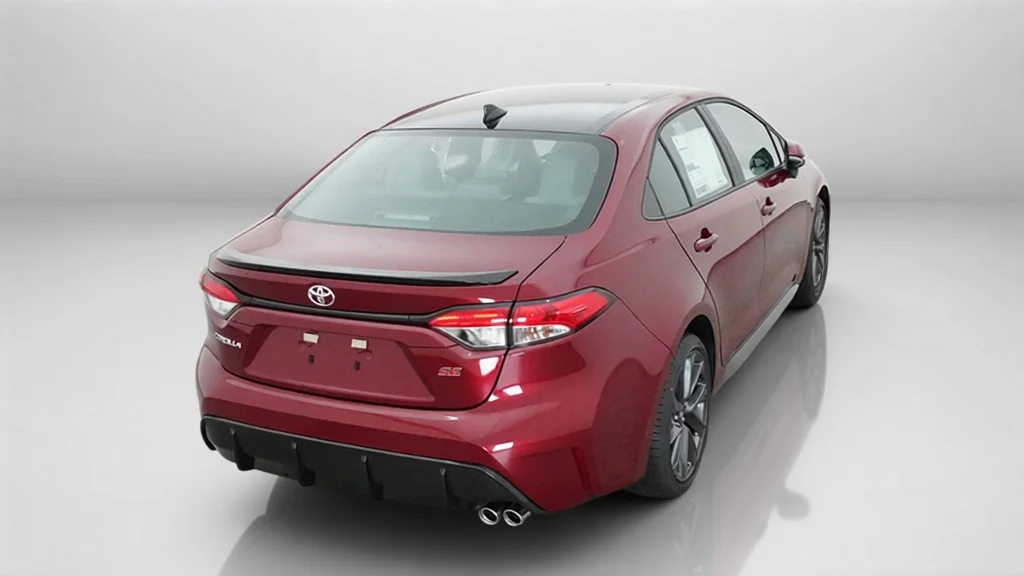 New 2027 Ruby Flare Pearl with Inked roof Toyota SE image 11