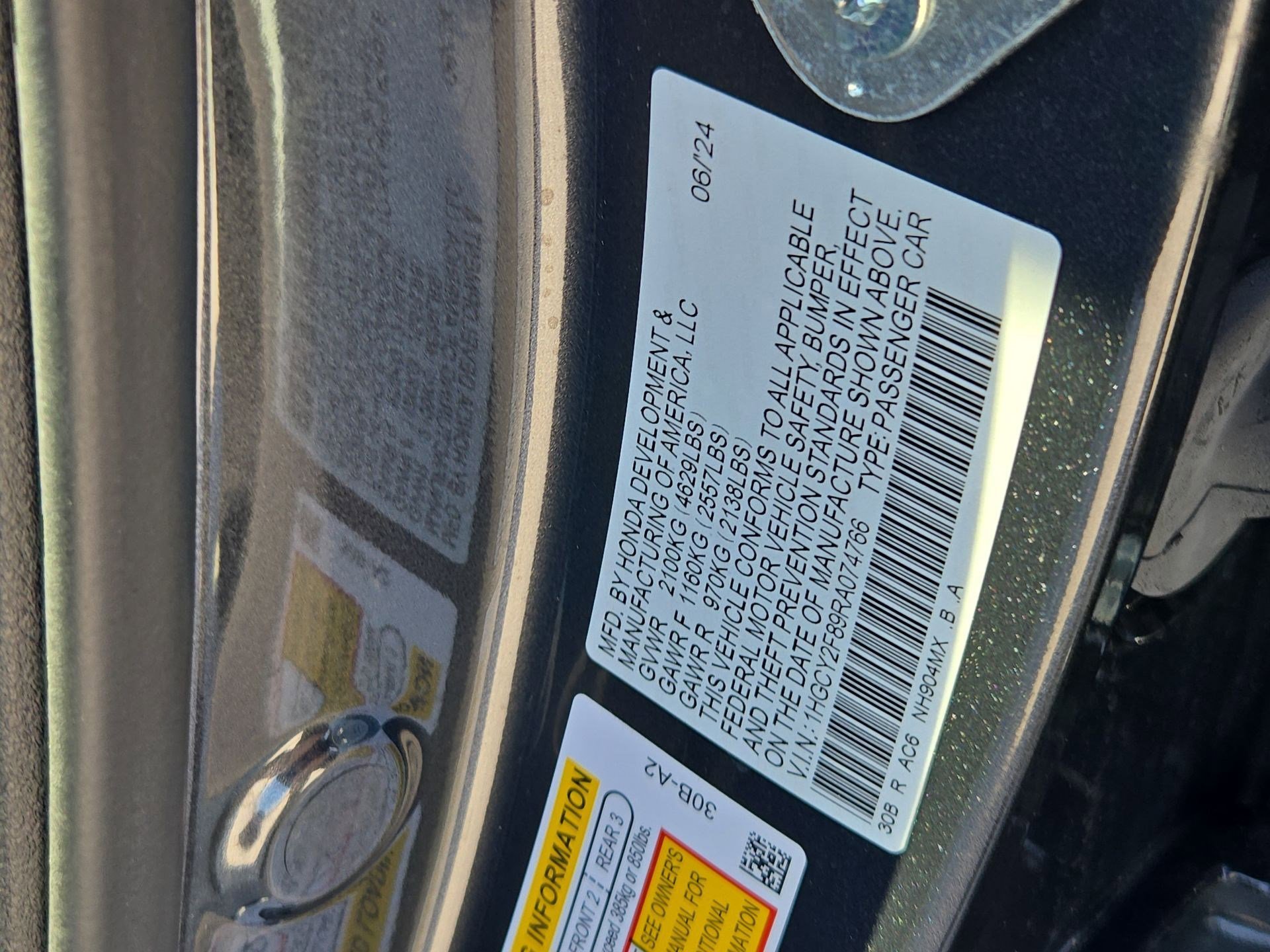 2024 Honda Accord Hybrid Touring - Photo 69