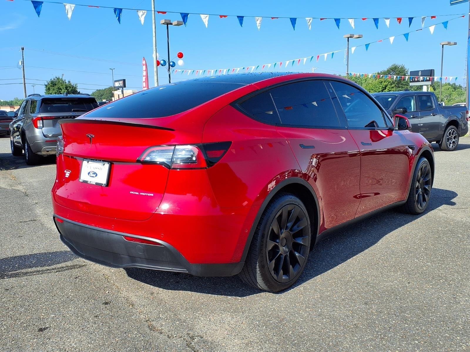 Used 2021 Red Multi-Coat Tesla Long Range image 2