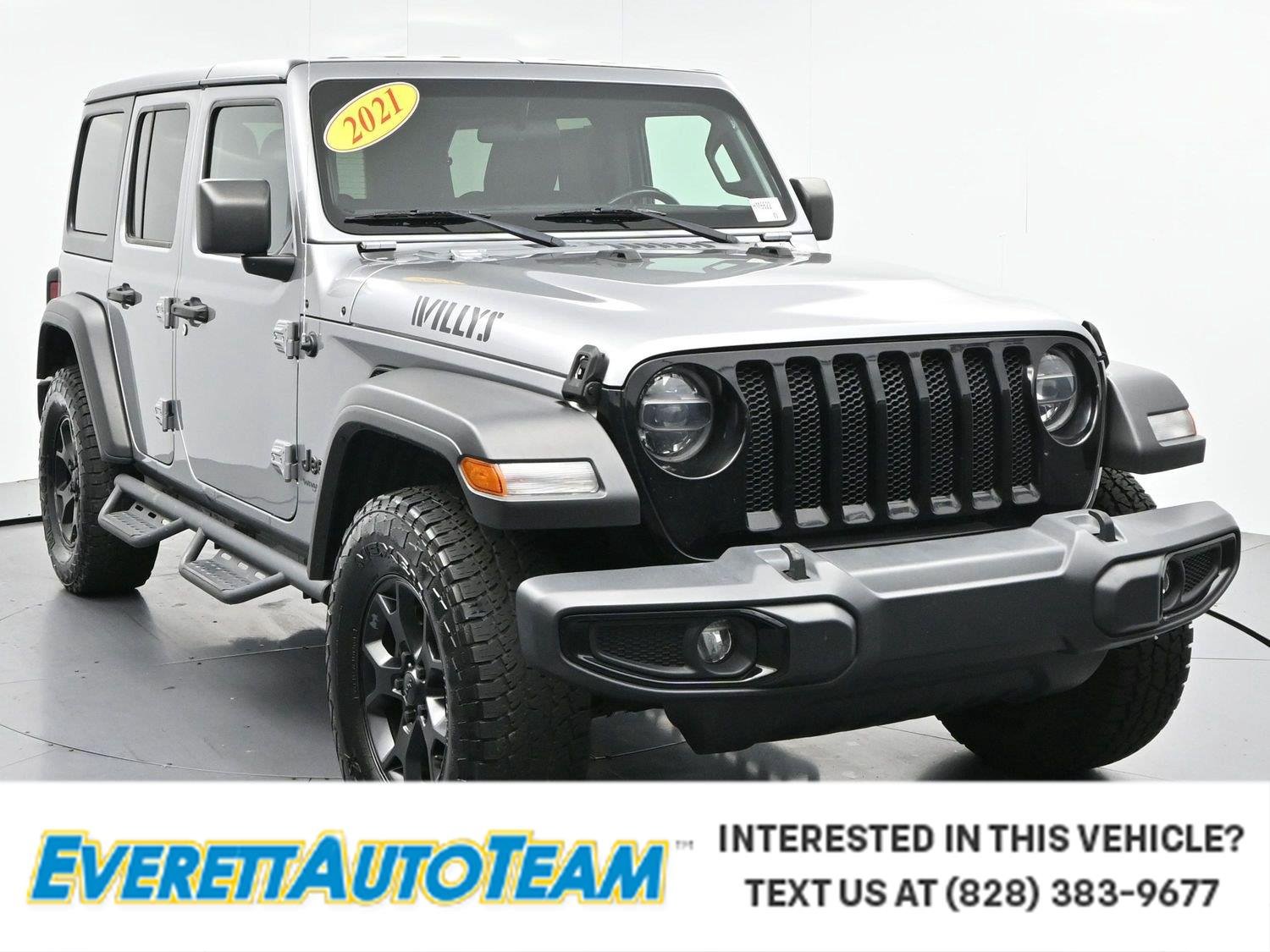 Used 2021 Billet Silver Metallic Clearcoat Jeep Unlimited Willys image 1