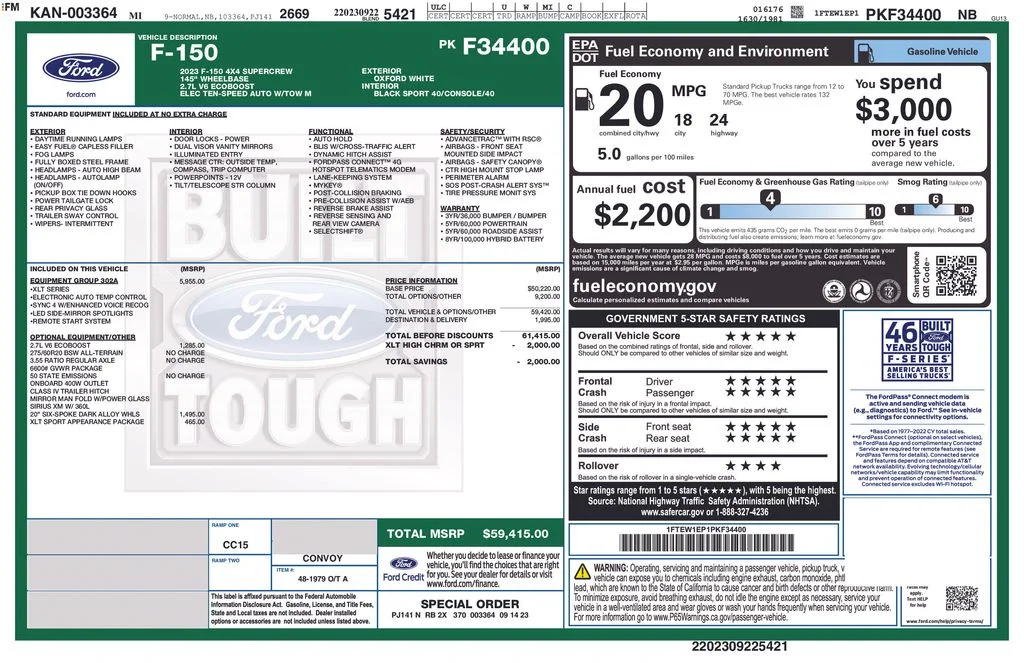 Certified Used 2023 White Ford XLT image 6