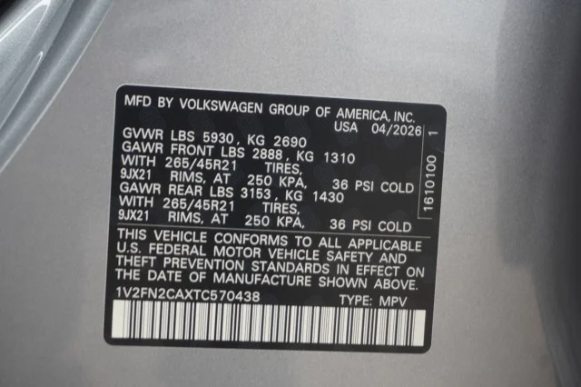 New 2026 Silver Mist Metallic Volkswagen 2.0T SEL Premium R-Line image 36