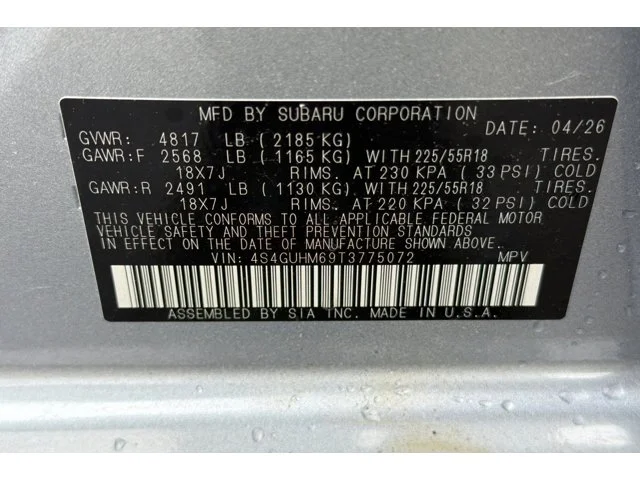 New 2026 ICE SILVER METALLIC Subaru Limited image 54