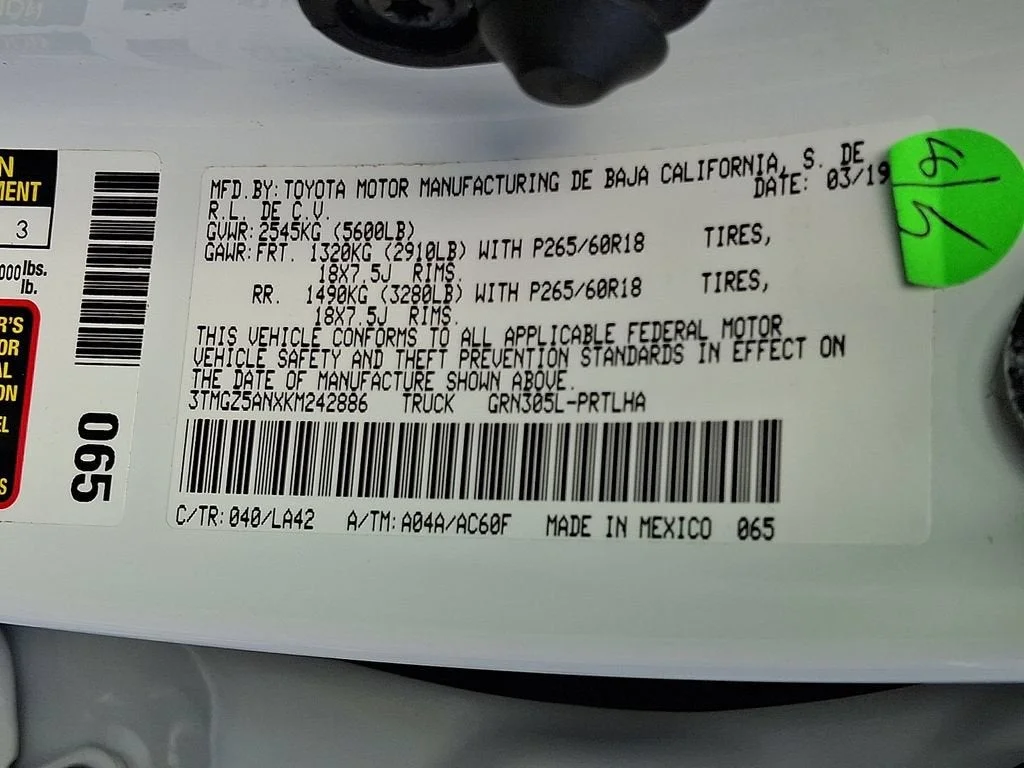 Used 2019 White Toyota Limited image 61