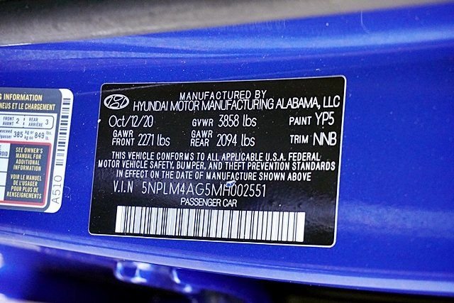Used 2021 Blue Hyundai SEL image 30