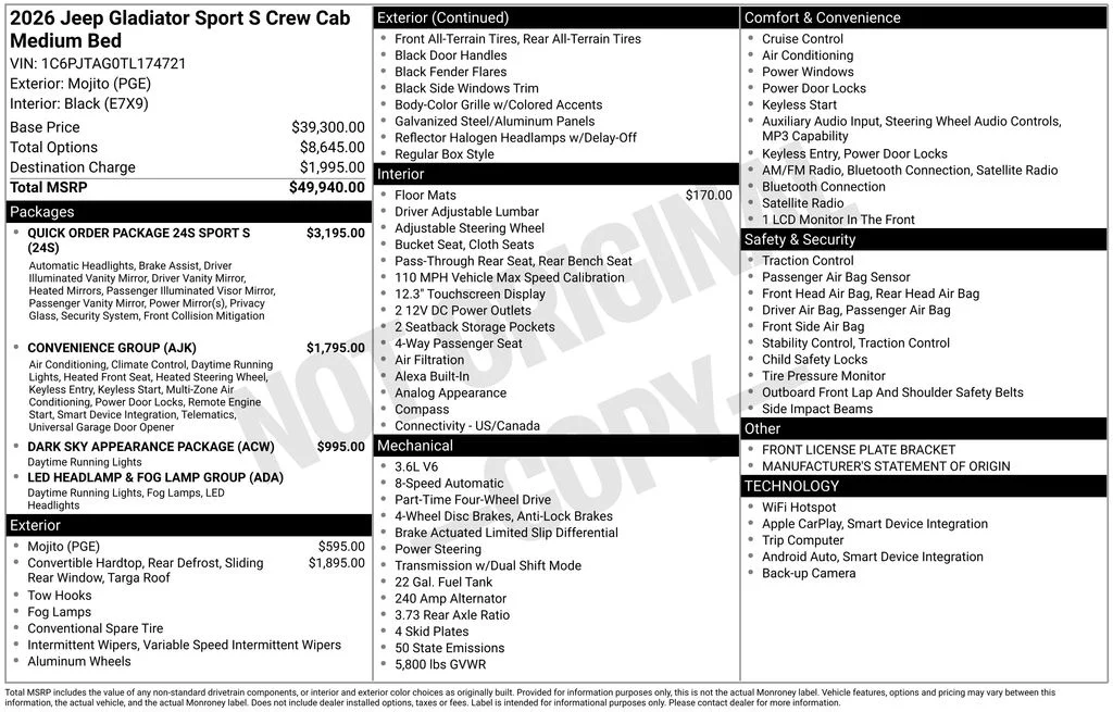 New 2026 Green Jeep Sport S image 30