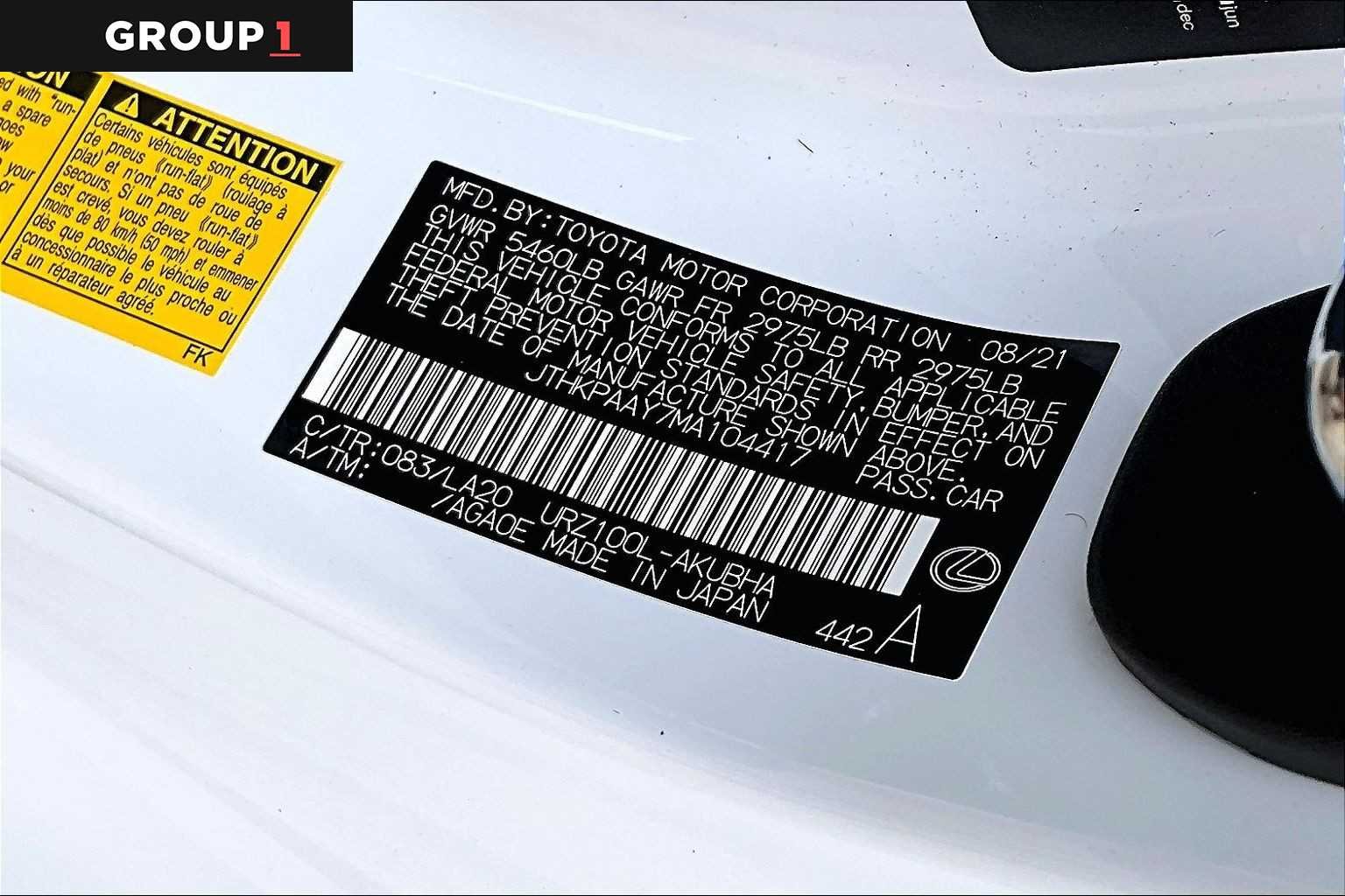 Certified Used 2021 ULTRA WHITE Lexus  image 37