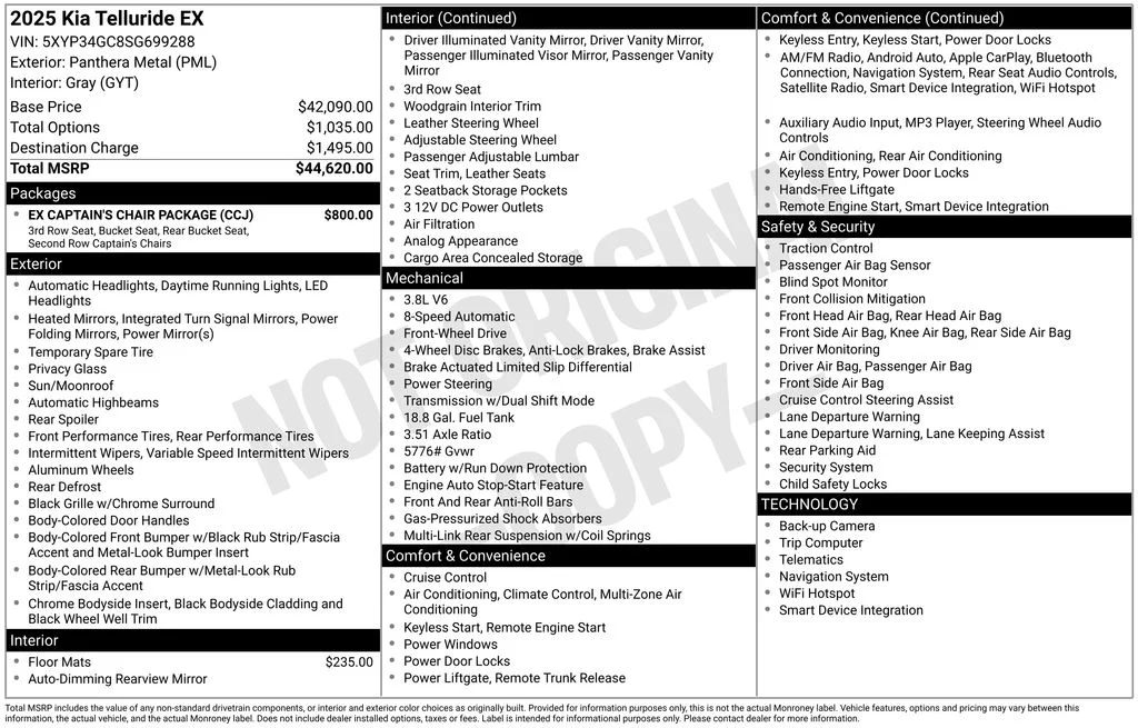 Used 2025 Gray Kia EX image 2