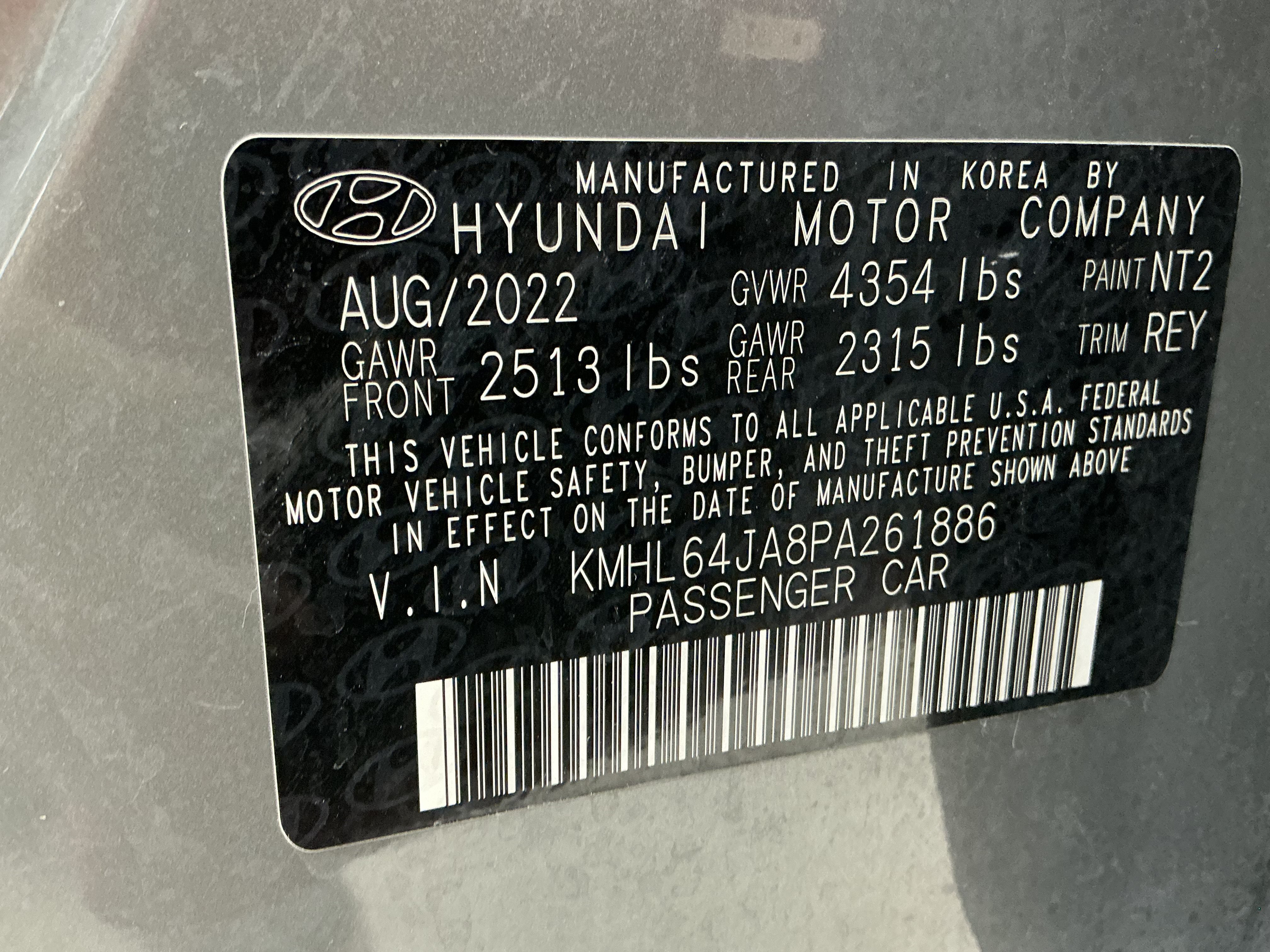 Certified Used 2023 Hampton Gray Hyundai SEL image 13