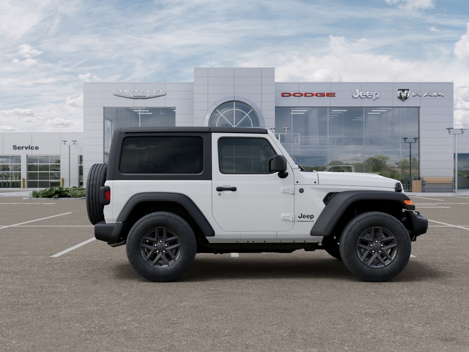 New 2026 Bright White Clear-Coat Exterior Paint Jeep Sport S image 56
