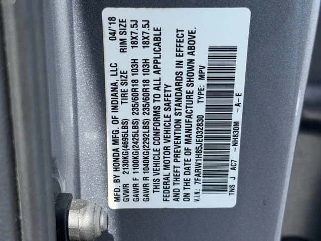 Certified Used 2018 Gray Honda EX-L image 22