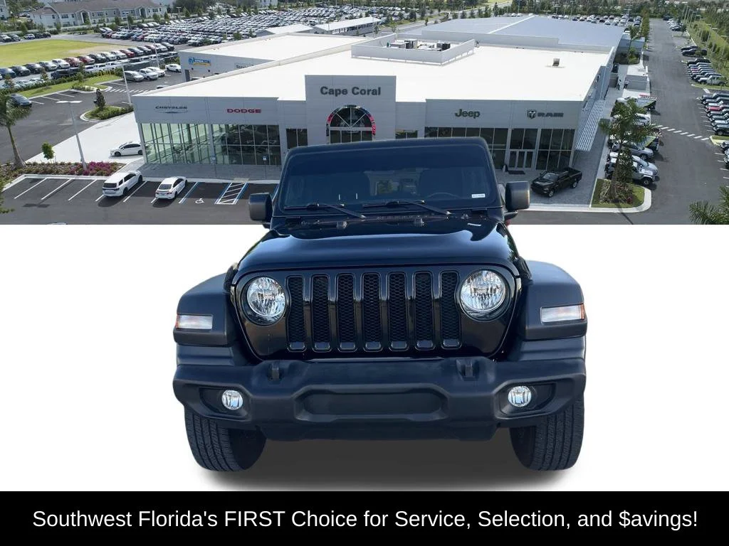 Certified Used 2022 Black Jeep Unlimited Sport Altitude image 2