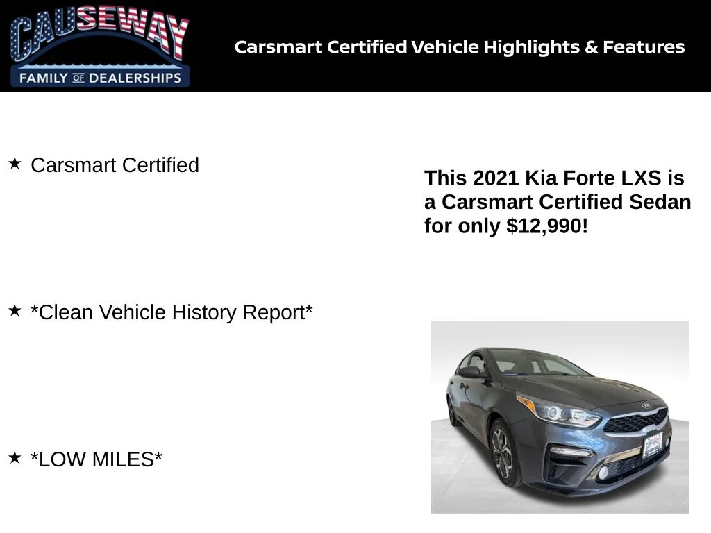 Used 2021 Kia Forte LXS with VIN 3KPF24AD0ME285311 for sale in Stafford Township, NJ