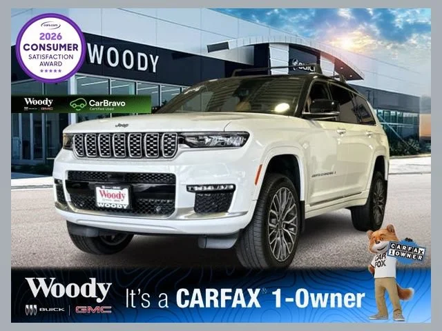 Used 2021 Bright White Clearcoat Jeep Summit Reserve image 1