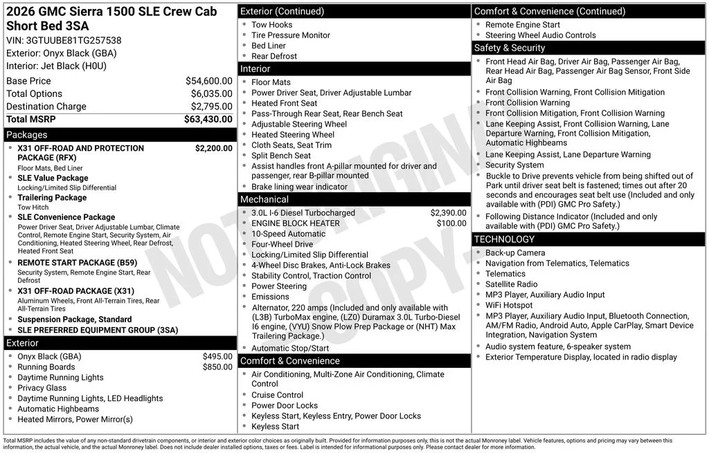 New 2026 Black GMC SLE image 34