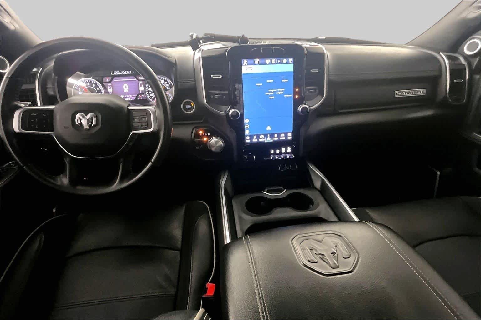 Used 2022 Diamond Black Crystal Pearlcoat Ram Laramie image 14
