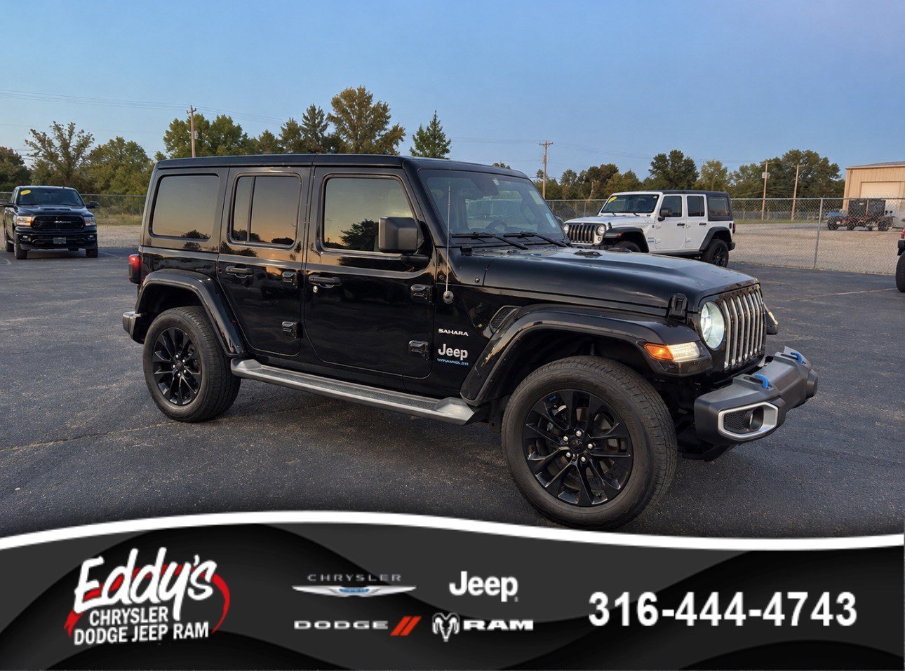 Used 2023 Black Clearcoat Jeep Sahara image 1