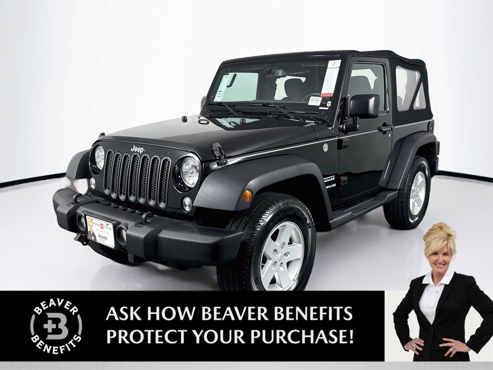 Used 2017 Black Clearcoat Jeep Sport image 1