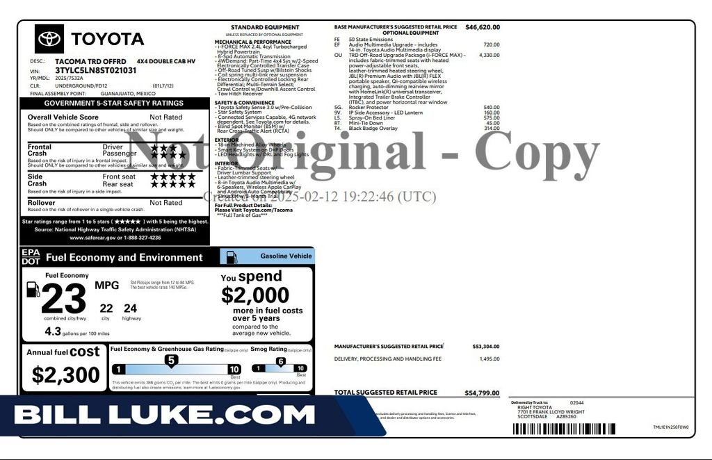 2025 Toyota Tacoma 4WD