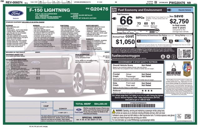 2023 Ford F-150 Lightning Platinum