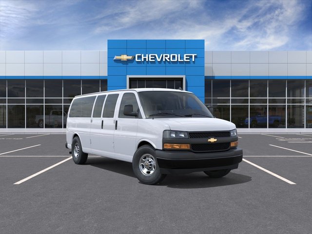 New 2026 Chevrolet Express Passenger LS Rear Wheel Drive 3500 Extended Wheelbase in San Antonio, TX