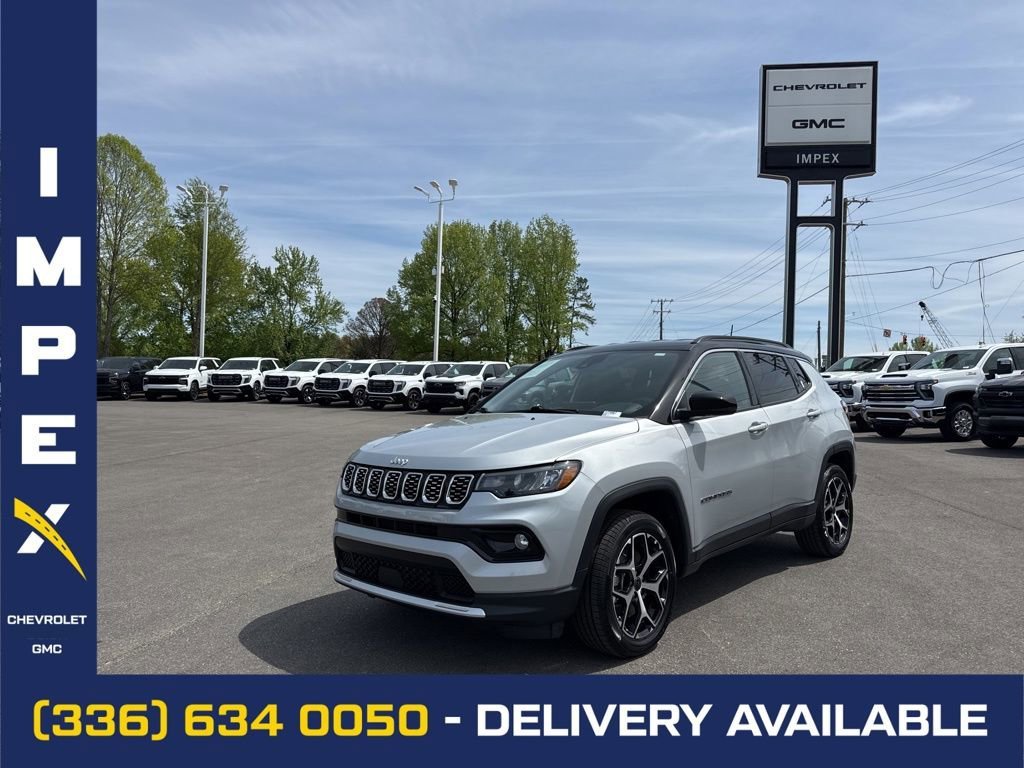 Silver 2025 Jeep Compass Limited 4WD SUV / Crossover Four-Wheel Drive