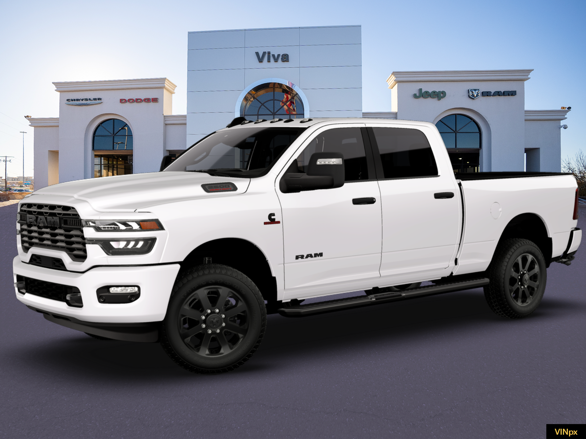 New 2026 Bright White Clear-Coat Exterior Paint RAM Big Horn image 14
