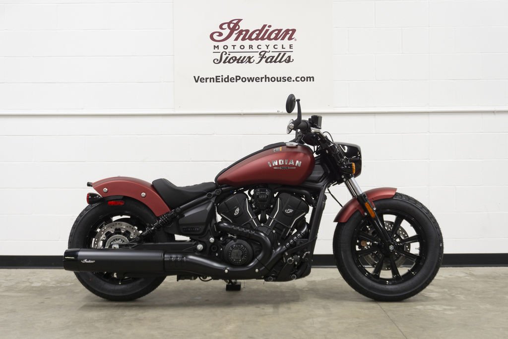 New 2025 Indian Motorcycle Scout® Bobber Limited Sunset Red Smoke