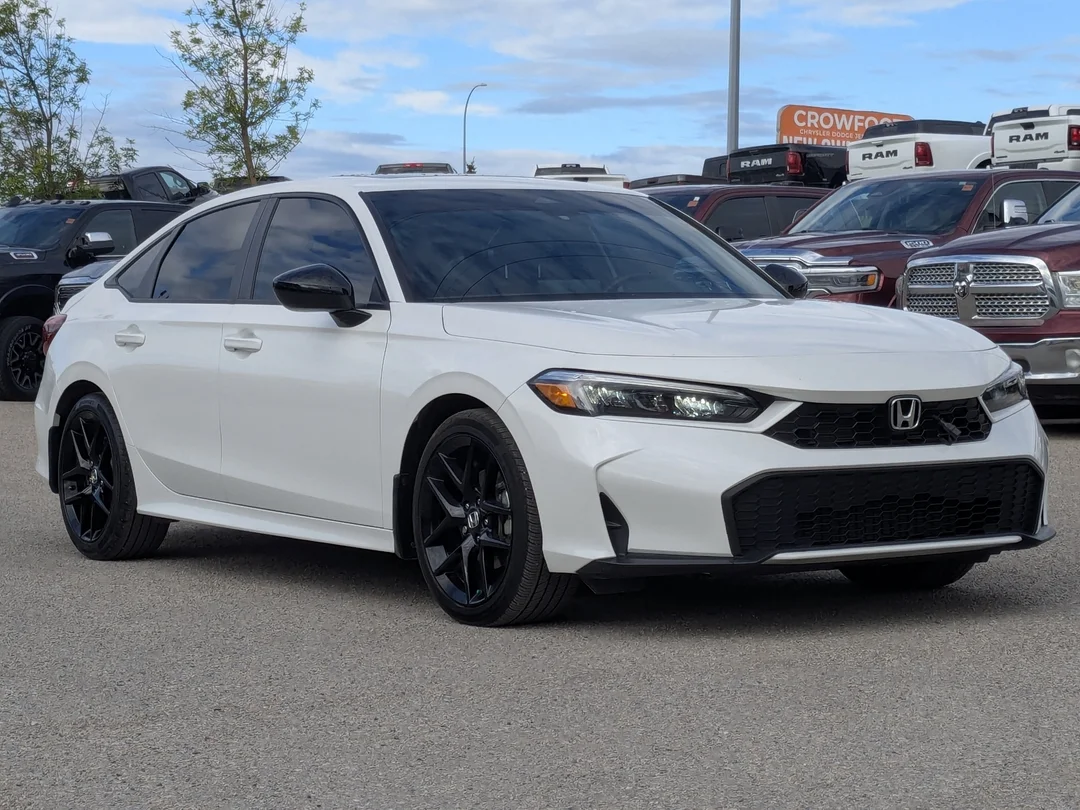 Certified Used 2025 White Honda Sport - - FWD - Honda Sensing Suite - Heated Seats - 9 Touchscreen - Wireless CarPlay & More! image 2