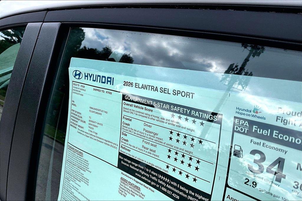New 2026 Serenity White Hyundai SEL Sport image 14