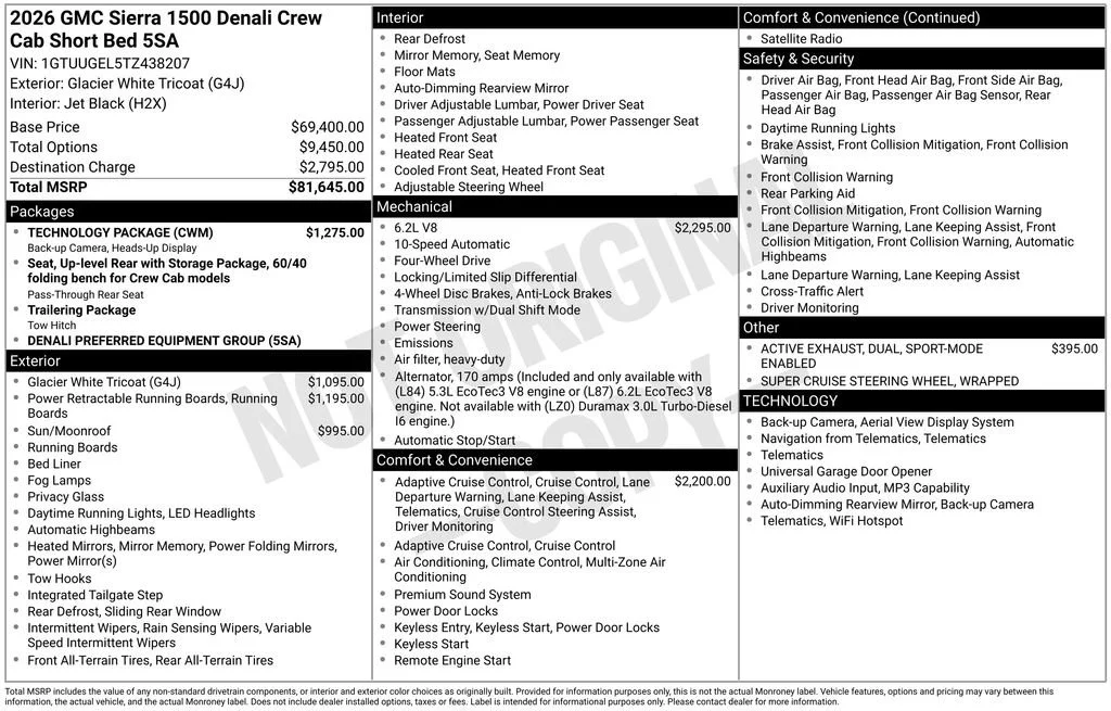 New 2026 Glacier White Tricoat GMC Denali image 4