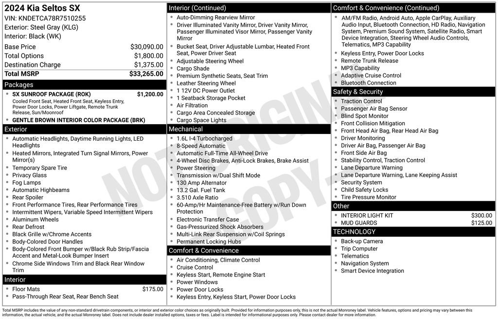 Used 2024 Gray Kia SX image 2