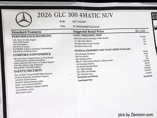 New 2026 MANUFAKTUR Moonlight White Metallic Mercedes-Benz GLC 300 image 27