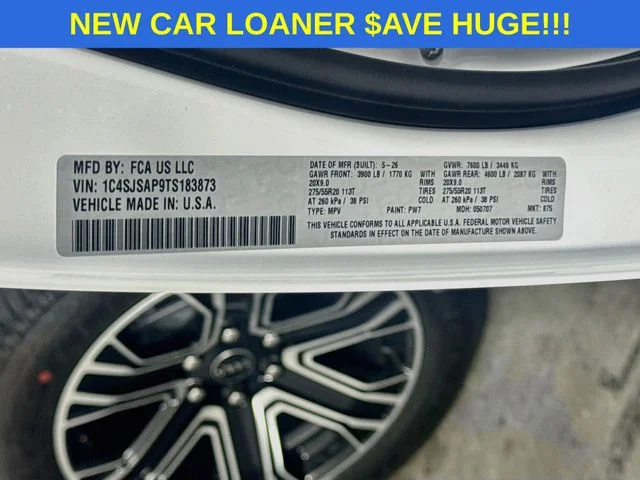 New 2026 Bright White Clear-Coat Exterior Paint Jeep Grand Wagoneer image 35
