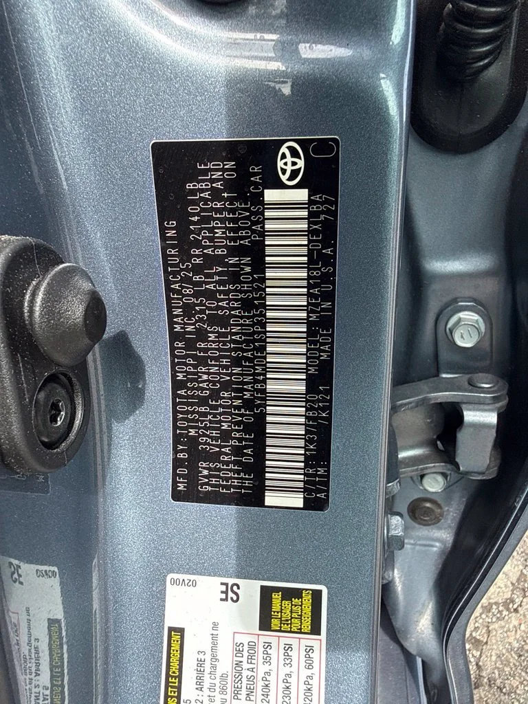 Used 2025 Light Blue Toyota LE image 34
