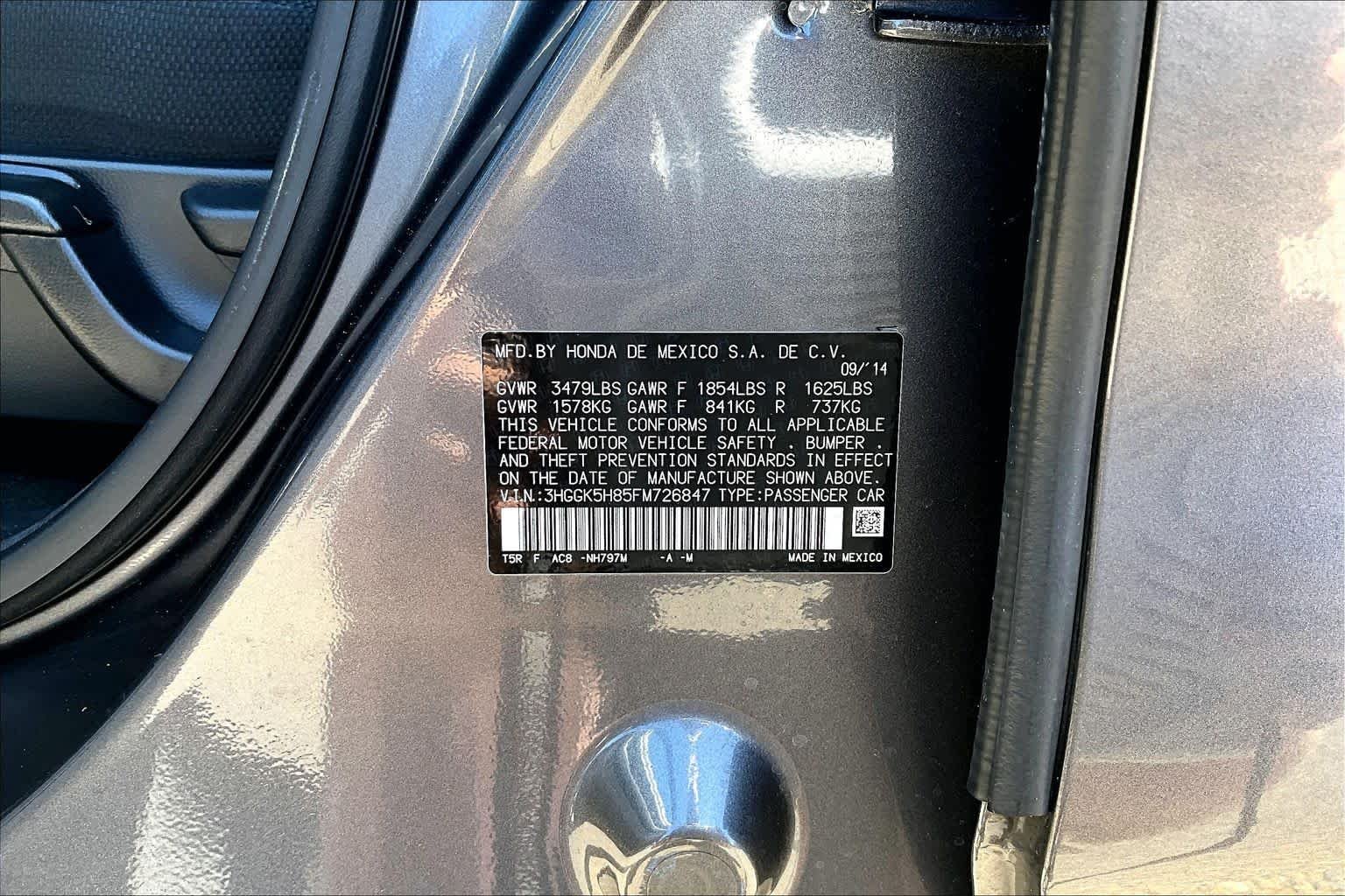 Used 2015 Modern Steel Metallic Honda EX image 36