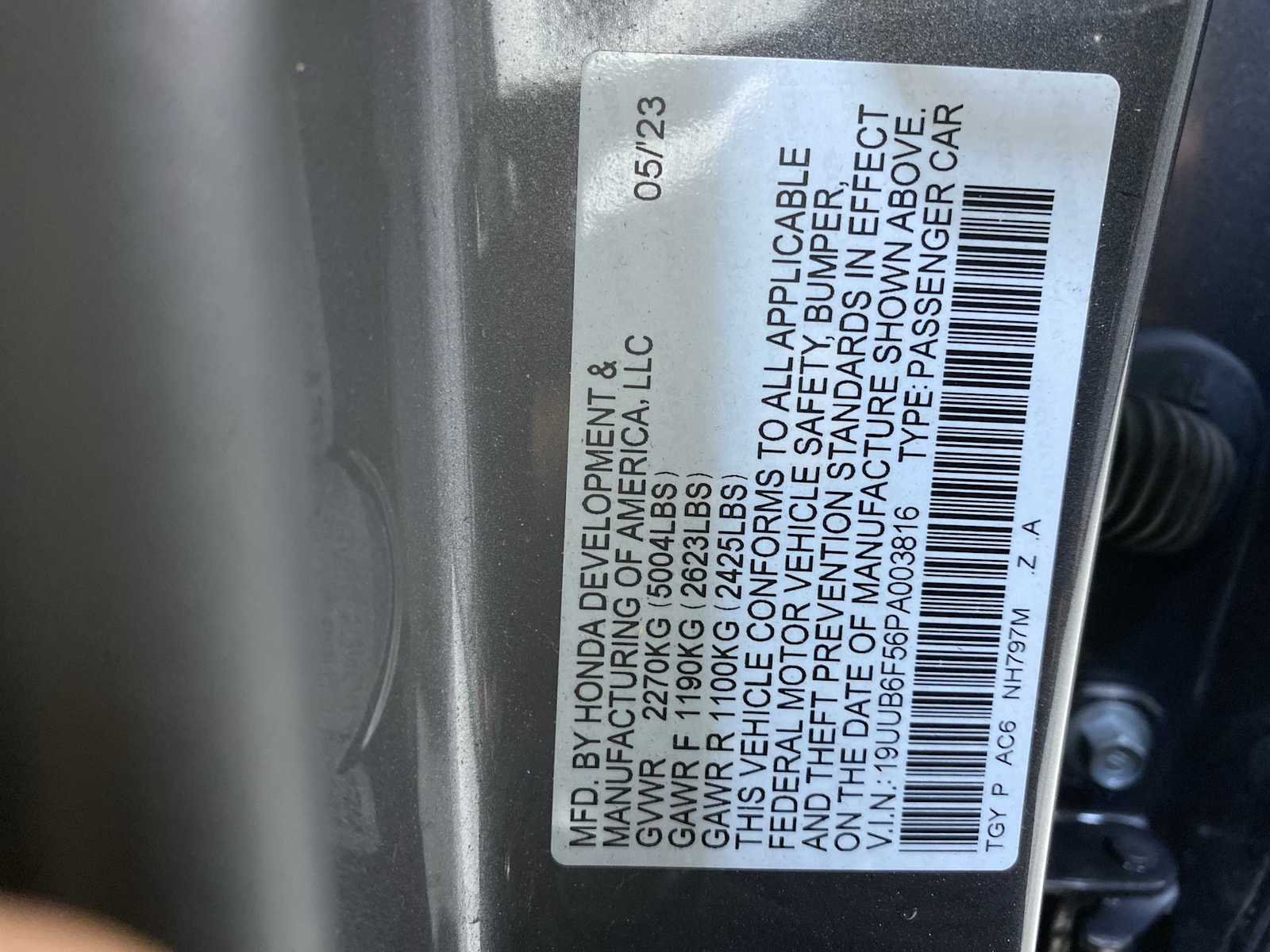 Certified Used 2023 Modern Steel Metallic Acura w/A-Spec Package image 21