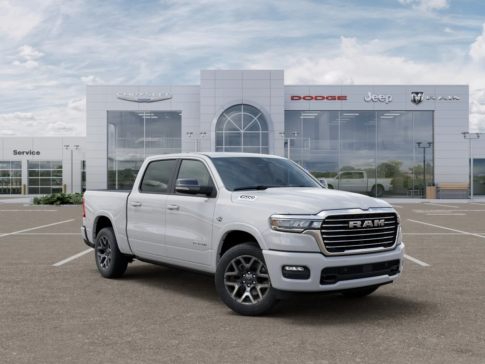 New 2026 Bright White Clear-Coat Exterior Paint RAM Laramie image 62