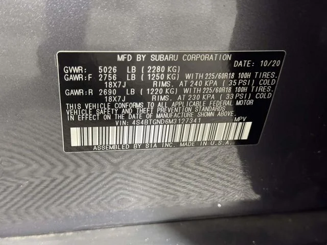 Used 2021 Gray Subaru Limited XT image 15